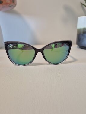 Maui Jim Green Mirrored Cat Eye Sunglasses